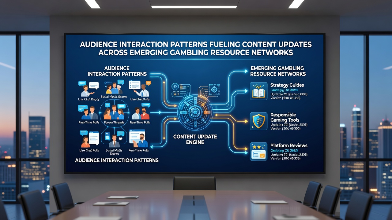 Content editors reviewing user feedback graphs on emerging gambling platforms