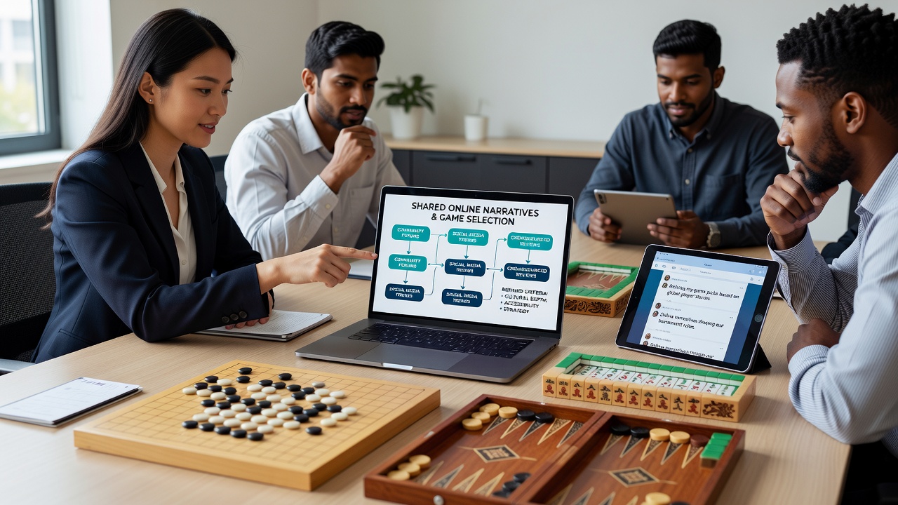Players analyzing shared experiences to refine choices among international table game sites